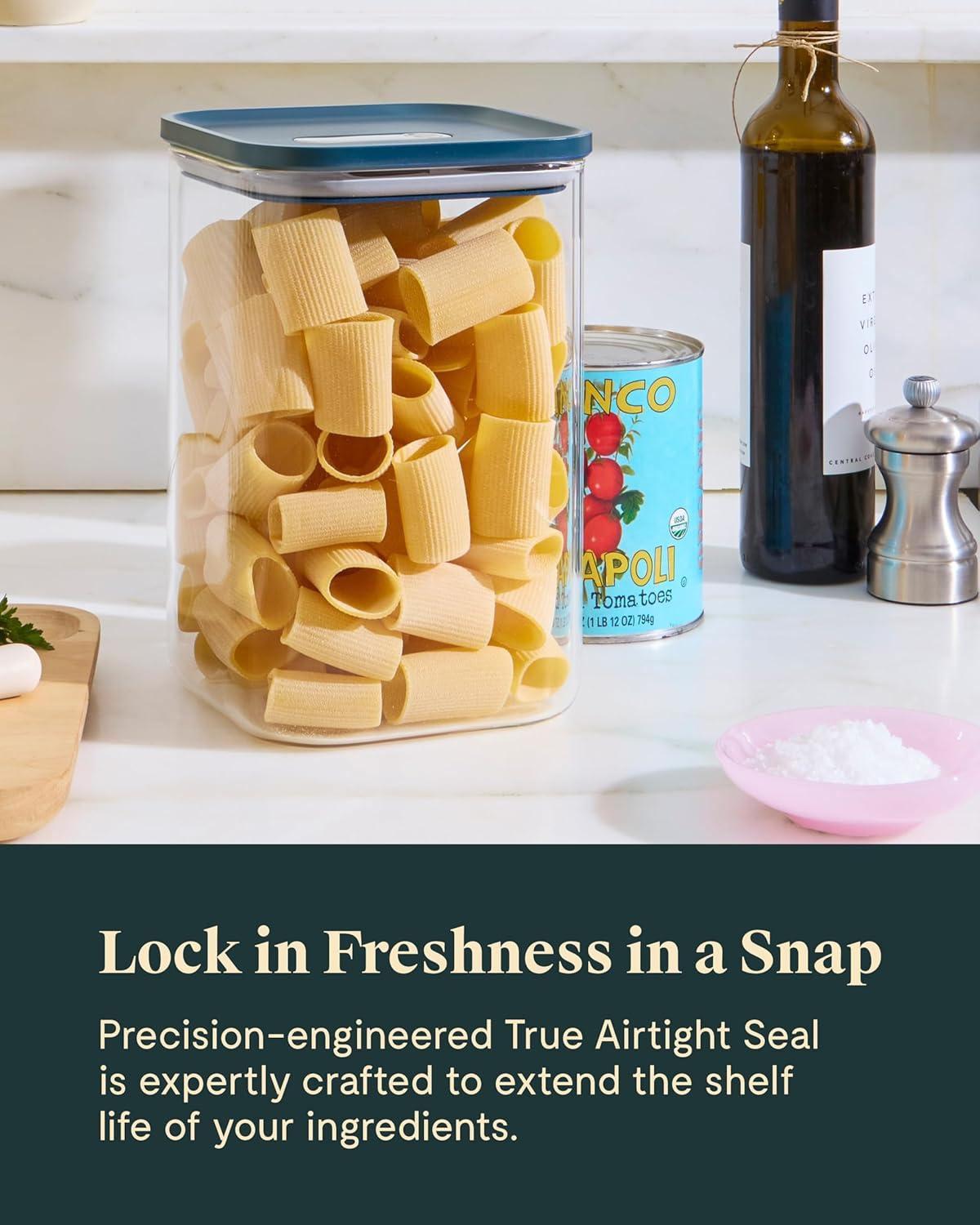 imageCaraway 1qt Glass Airtight Food Storage Container with Lid NonToxic BPAFree Kitchen Storage Container Stackable SpaceSaving Airtight Container for Dry Goods and More PerracottaPerracotta