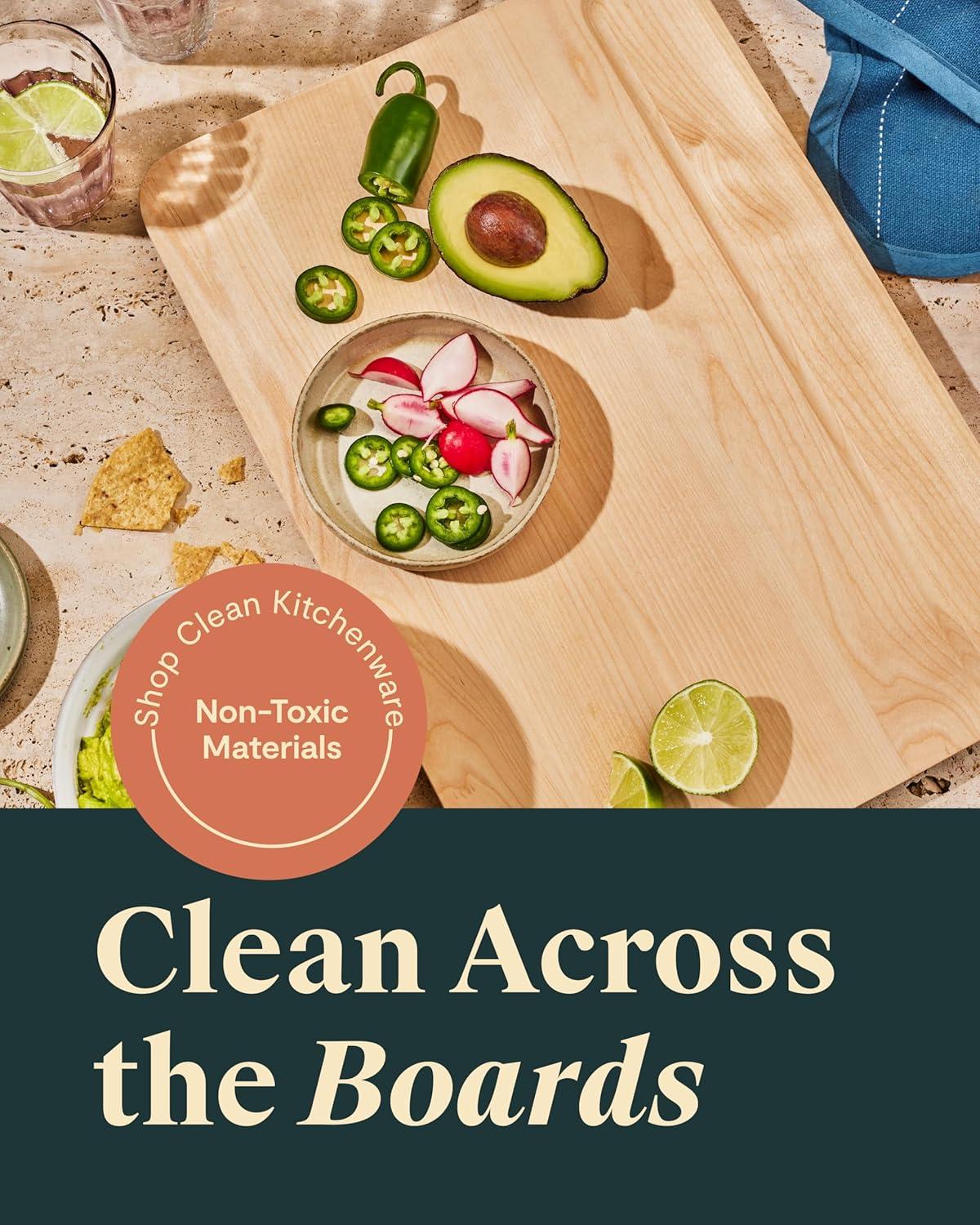 imageCaraway 4Piece Double Sided Wood Cutting Board Set Made From FSCCertified Birch Wood Mineral Oil amp Wax Finish 3 Sizes Small Medium amp Large Storage Organizers Included17L x 12W