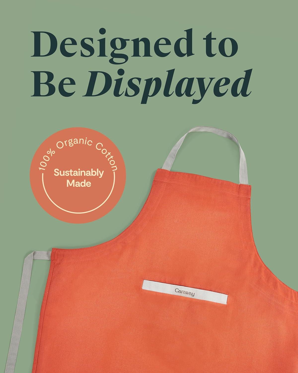 imageCaraway Apron 100 Organic Cotton Apron Features 2 Pockets amp Adjustable Neck StrapPerracotta