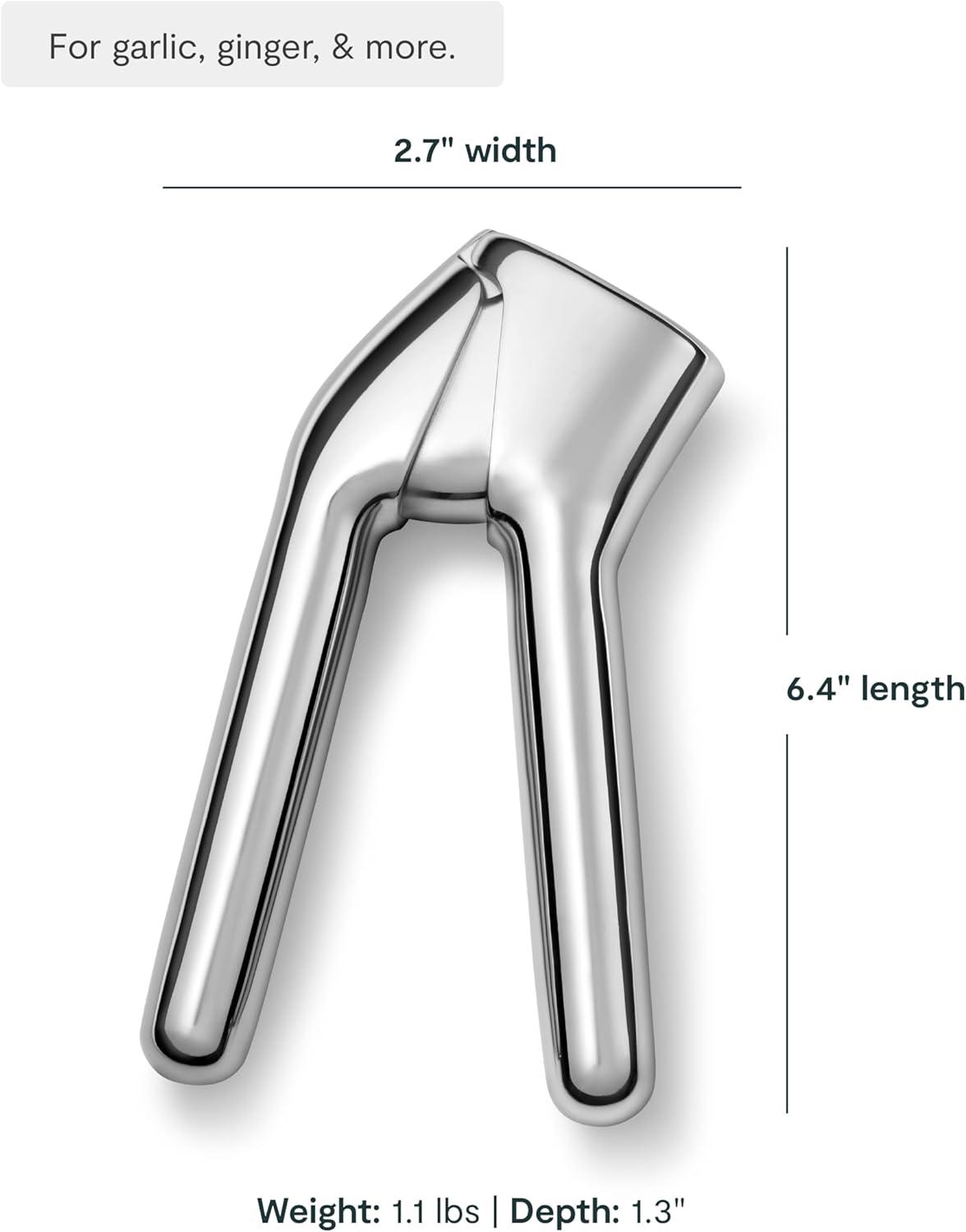 imageCaraway Garlic Press Non Toxic Stainless Steel Essential Kitchen Tool Ergonomic Handle Effortlessly Mince Whole Garlic Easy Clean