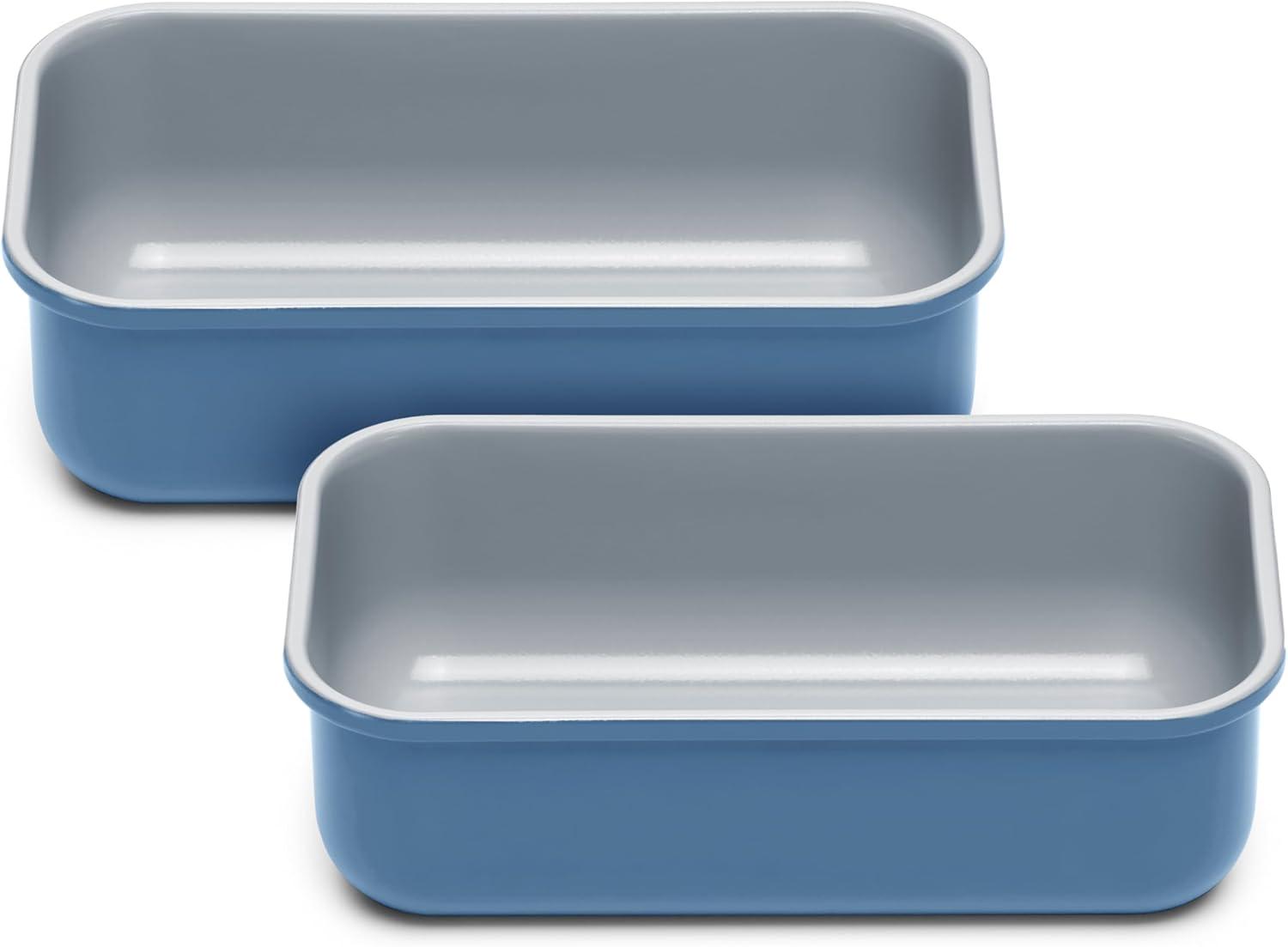 imageCaraway NonStick Ceramic 1 lb Loaf Pan Naturally Slick Ceramic Coating NonToxic PTFE amp PFOA Free Perfect for Pound Cakes Breads amp More CreamSlate