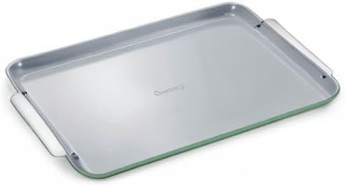 imageCaraway NonStick Ceramic Baking Sheet Naturally Slick Ceramic Coating NonToxic PTFE amp PFOA Free Perfect for Baking Roasting and More Large 18 x 13 GraySage