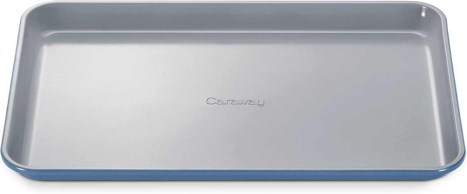 imageCaraway NonStick Ceramic Baking Sheet Naturally Slick Ceramic Coating NonToxic PTFE amp PFOA Free Perfect for Baking Roasting and More Large 18 x 13 GraySlate