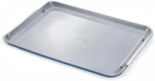 imageCaraway NonStick Ceramic Baking Sheet Naturally Slick Ceramic Coating NonToxic PTFE amp PFOA Free Perfect for Baking Roasting and More Large 18 x 13 GraySlate