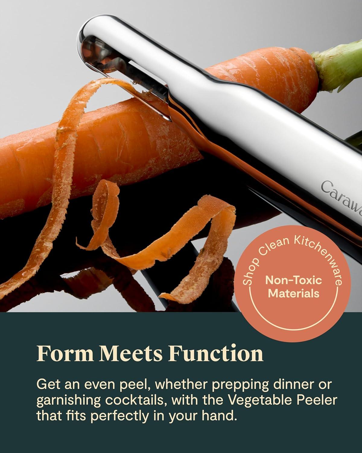 imageCaraway Vegetable Peeler Non Toxic Stainless Steel Essential Kitchen Tool Ergonomic Handle