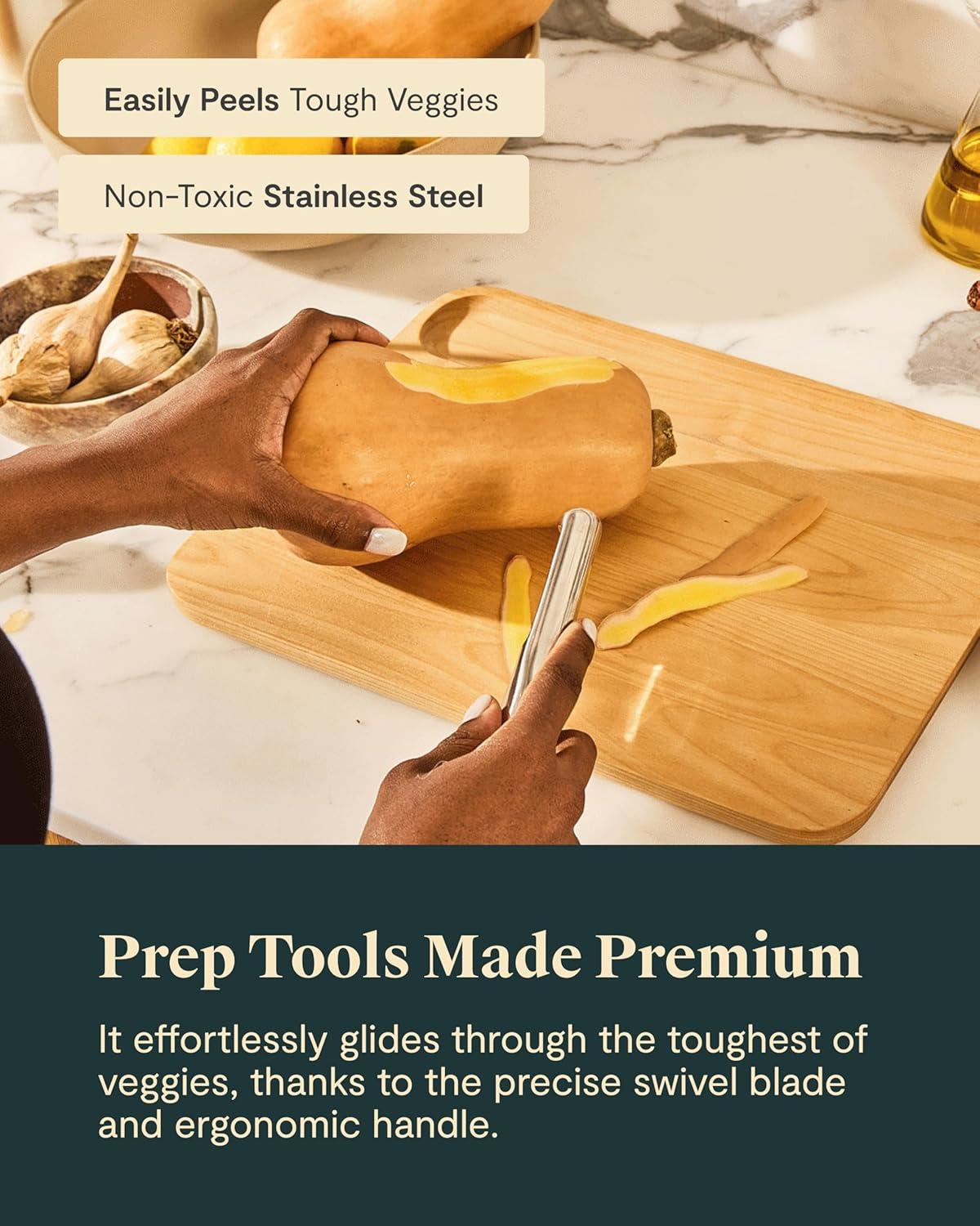 imageCaraway Vegetable Peeler Non Toxic Stainless Steel Essential Kitchen Tool Ergonomic Handle