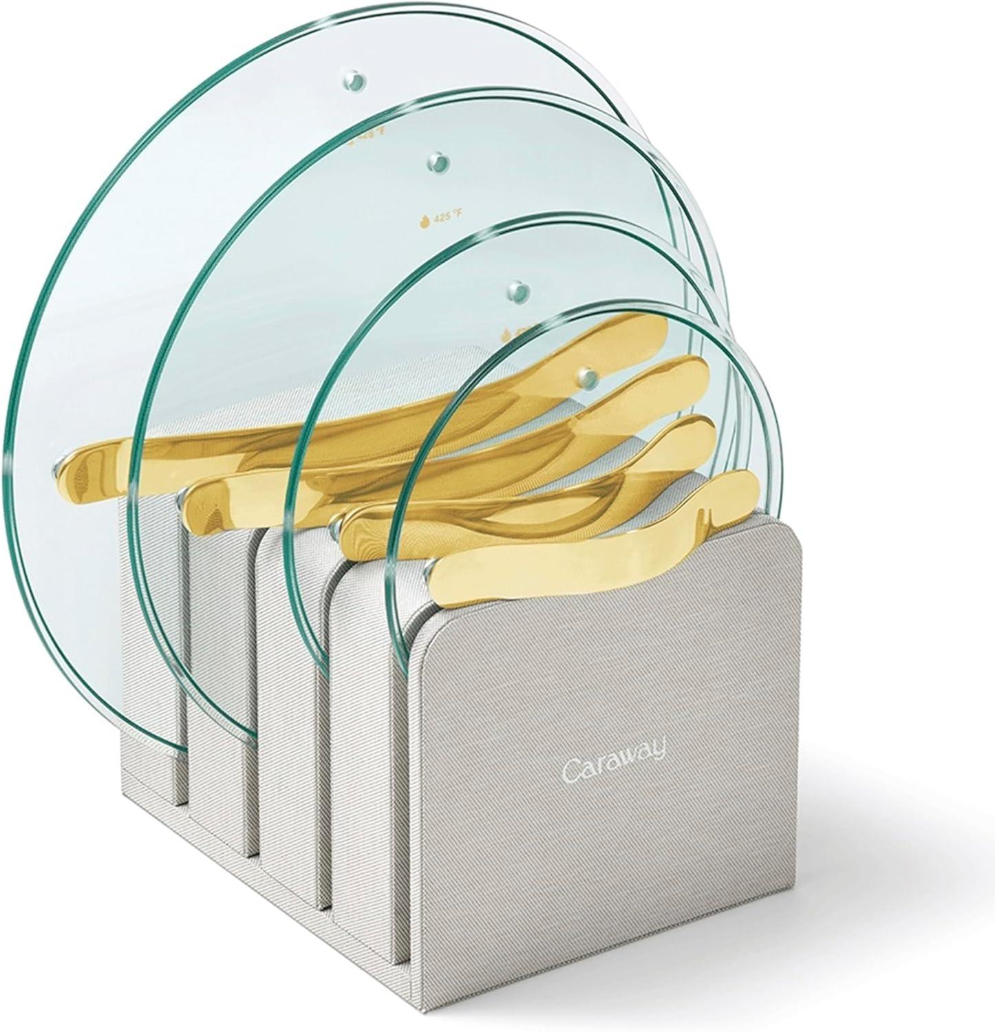imageGlass 6 Glass Lid For Pots amp Pans Made With Tempered Glass Sized to Fit Caraway CeramicCoated amp Stainless Steel Cookware GoldGold