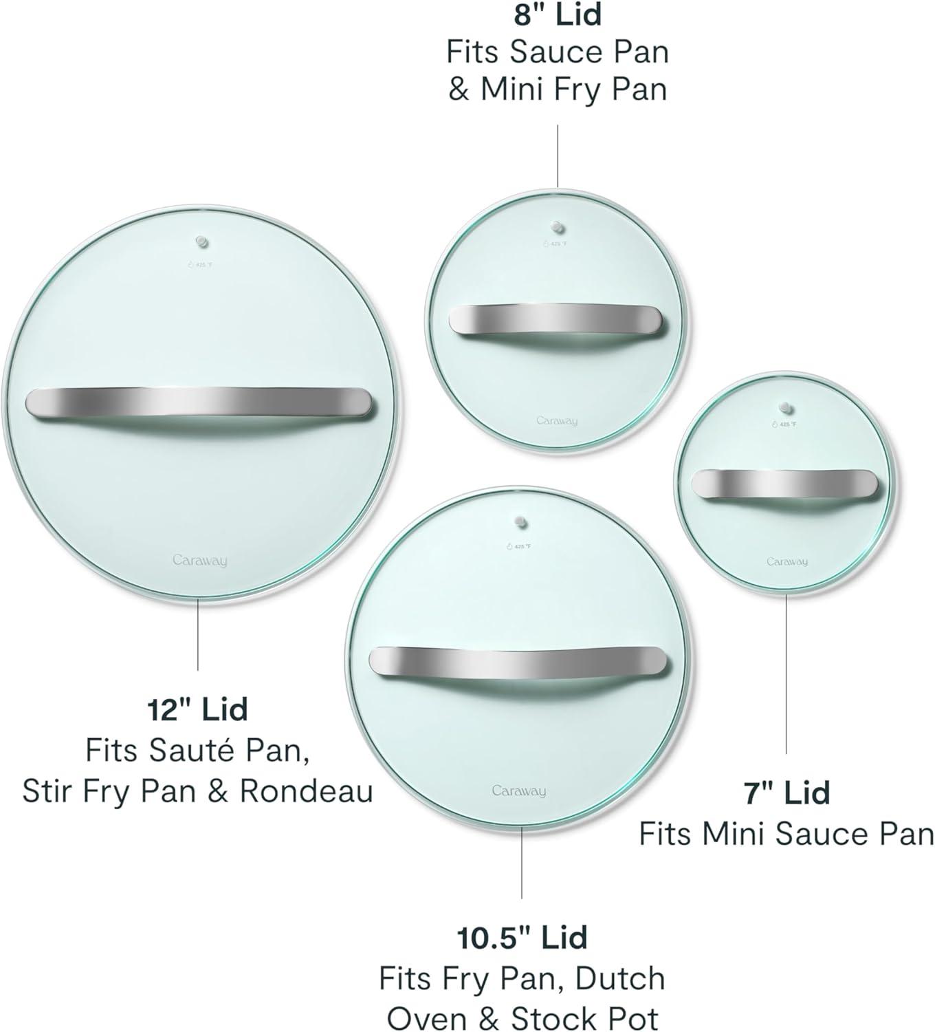 imageGlass 6 Glass Lid For Pots amp Pans Made With Tempered Glass Sized to Fit Caraway CeramicCoated amp Stainless Steel Cookware GoldStainless Steel