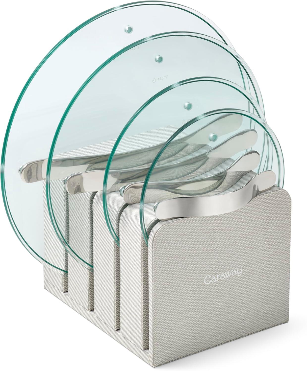 imageGlass 6 Glass Lid For Pots amp Pans Made With Tempered Glass Sized to Fit Caraway CeramicCoated amp Stainless Steel Cookware GoldStainless Steel