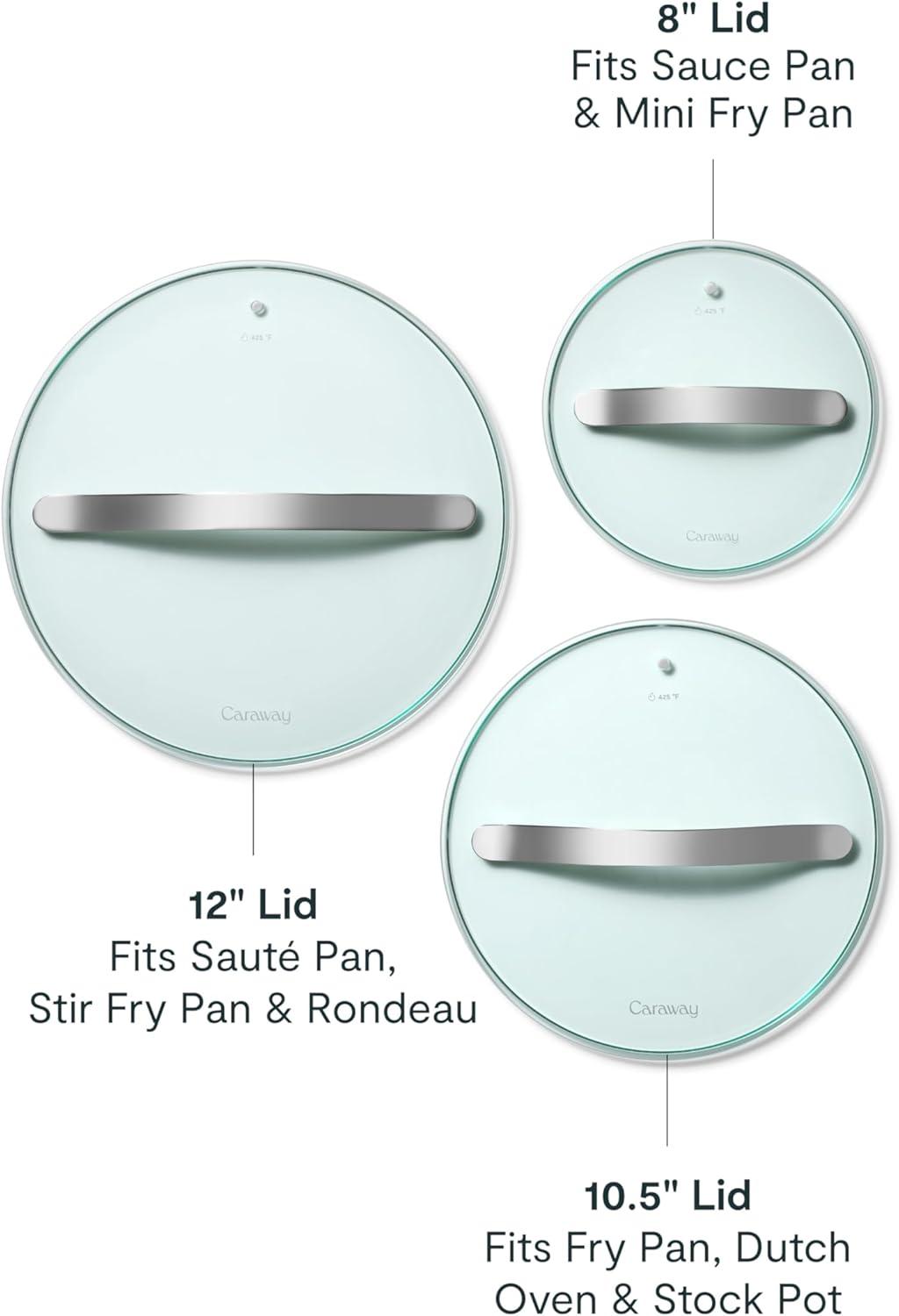 imageGlass 6 Glass Lid For Pots amp Pans Made With Tempered Glass Sized to Fit Caraway CeramicCoated amp Stainless Steel Cookware GoldStainless Steel