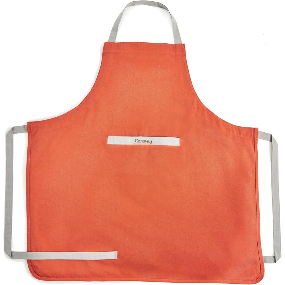 imageCaraway Apron 100 Organic Cotton Apron Features 2 Pockets amp Adjustable Neck StrapPerracotta