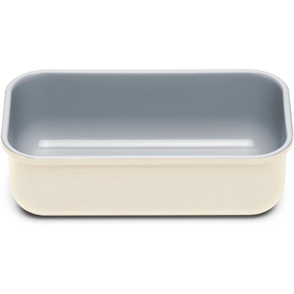 imageCaraway NonStick Ceramic 1 lb Loaf Pan Naturally Slick Ceramic Coating NonToxic PTFE amp PFOA Free Perfect for Pound Cakes Breads amp More CreamCream