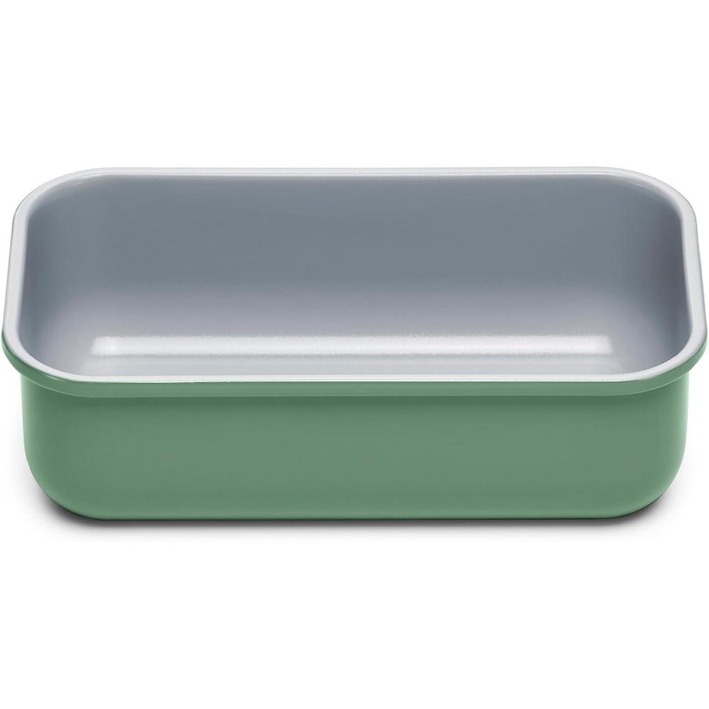 imageCaraway NonStick Ceramic 1 lb Loaf Pan Naturally Slick Ceramic Coating NonToxic PTFE amp PFOA Free Perfect for Pound Cakes Breads amp More CreamSage
