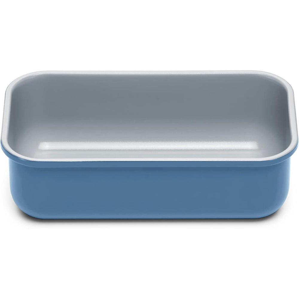 imageCaraway NonStick Ceramic 1 lb Loaf Pan Naturally Slick Ceramic Coating NonToxic PTFE amp PFOA Free Perfect for Pound Cakes Breads amp More CreamSlate