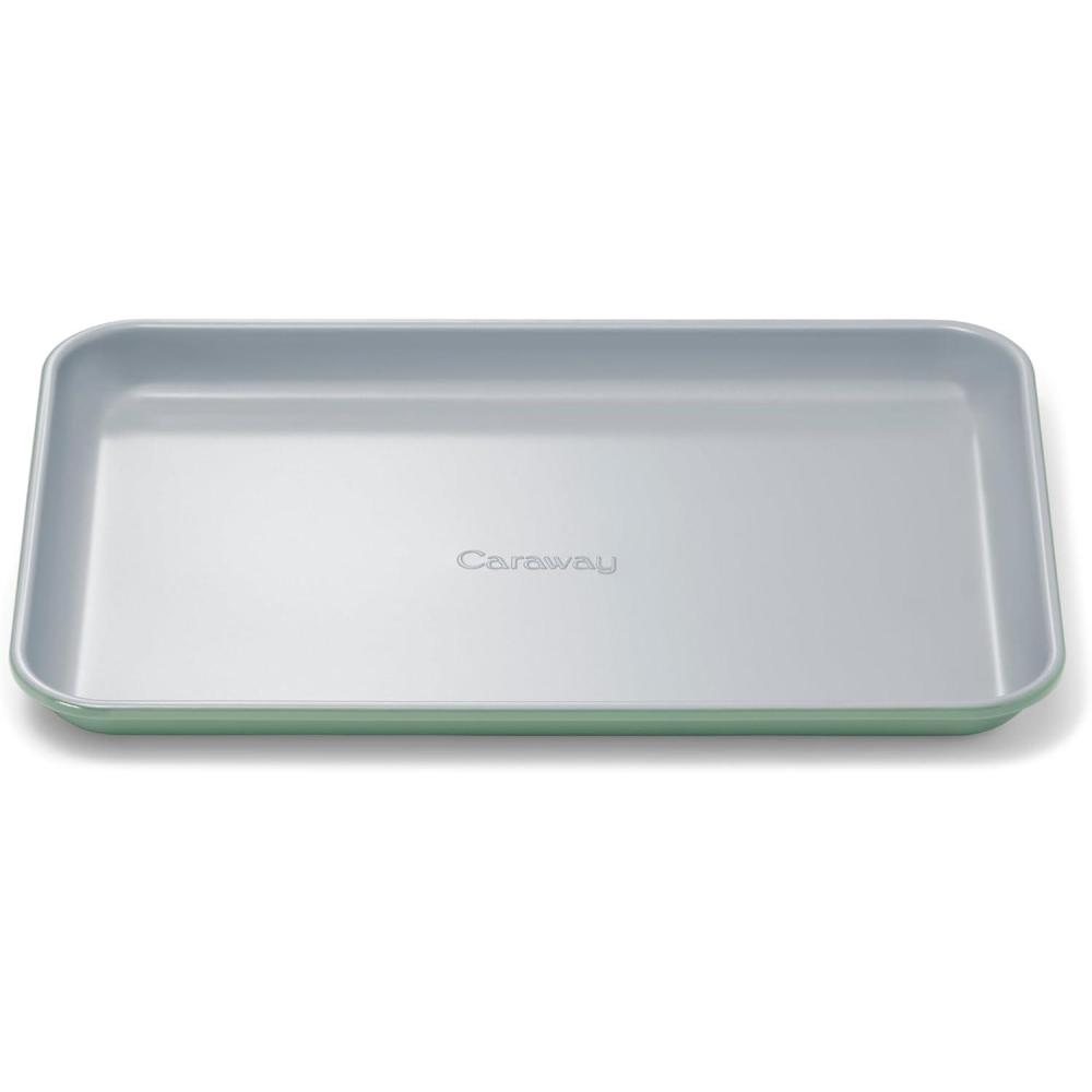 imageCaraway NonStick Ceramic Baking Sheet Naturally Slick Ceramic Coating NonToxic PTFE amp PFOA Free Perfect for Baking Roasting and More Large 18 x 13 GraySage