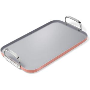Caraway Double Burner Griddle – 19×12” Griddle Pan – Non-Stick Ceramic Coated – Non Toxic, PTFE & PFOA Free – Oven Safe & Compatible with All Stovetops – Cream(Perracotta)