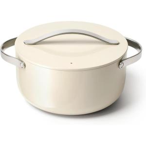 Caraway Dutch Oven Pot with Lid (6.5 qt, 10.5″) – Non-Stick Ceramic Coating – Free From Forever Chemicals – Oven Safe & Stovetop Agnostic – Cream(Cream)