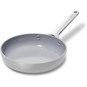 Caraway Fry Pan Duo – Nonstick Ceramic Frying Pan (8″ & 10.5”) – Non Toxic, PTFE & PFOA Free – Oven Safe & Compatible with All Stovetops (Gas, Electric & Induction) – Cream(Gray)