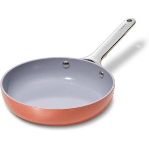 Caraway Fry Pan Duo – Nonstick Ceramic Frying Pan (8″ & 10.5”) – Non Toxic, PTFE & PFOA Free – Oven Safe & Compatible with All Stovetops (Gas, Electric & Induction) – Cream(Perracotta)