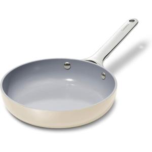 Caraway Fry Pan Duo – Nonstick Ceramic Frying Pan (8″ & 10.5”) – Non Toxic, PTFE & PFOA Free – Oven Safe & Compatible with All Stovetops (Gas, Electric & Induction) – Cream(Cream)
