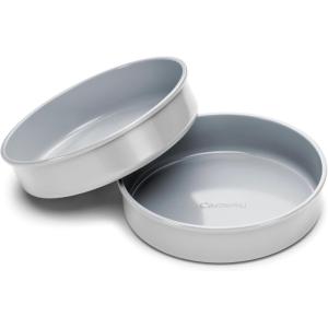 Caraway Non-Stick Ceramic 9” Circle Pan – Naturally Slick Ceramic Coating – Non-Toxic, PTFE & PFOA Free – Perfect for Birthday Cakes, Tartes, & More – Sage(Gray)
