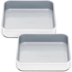Caraway Non-Stick Ceramic 9” Square Pan – Naturally Slick Ceramic Coating – Non-Toxic, PTFE & PFOA Free – Perfect for Brownies, Lemon Bars, Cakes, & More – Sage(White)