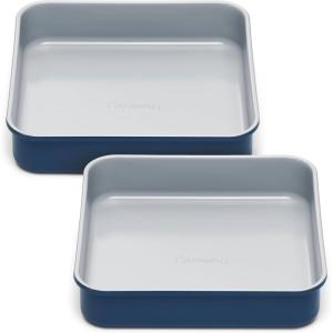 Caraway Non-Stick Ceramic 9” Square Pan – Naturally Slick Ceramic Coating – Non-Toxic, PTFE & PFOA Free – Perfect for Brownies, Lemon Bars, Cakes, & More – Sage(Navy)