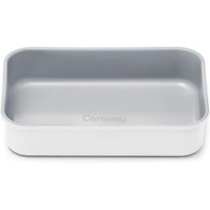 Caraway Non-Stick Ceramic 9”x13” Rectangle Pan – Naturally Slick Ceramic Coating – Non-Toxic, PTFE & PFOA Free – Perfect for Brownies, Lasagnas, and More – Gray(White)