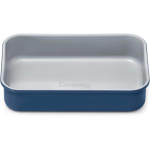 Caraway Non-Stick Ceramic 9”x13” Rectangle Pan – Naturally Slick Ceramic Coating – Non-Toxic, PTFE & PFOA Free – Perfect for Brownies, Lasagnas, and More – Gray(Navy)