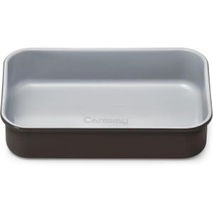 Caraway Non-Stick Ceramic 9”x13” Rectangle Pan – Naturally Slick Ceramic Coating – Non-Toxic, PTFE & PFOA Free – Perfect for Brownies, Lasagnas, and More – Gray(Black)