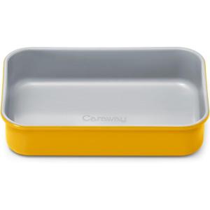 Caraway Non-Stick Ceramic 9”x13” Rectangle Pan – Naturally Slick Ceramic Coating – Non-Toxic, PTFE & PFOA Free – Perfect for Brownies, Lasagnas, and More – Gray(Marigold)