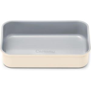 Caraway Non-Stick Ceramic 9”x13” Rectangle Pan – Naturally Slick Ceramic Coating – Non-Toxic, PTFE & PFOA Free – Perfect for Brownies, Lasagnas, and More – Gray(Cream)