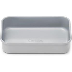 Caraway Non-Stick Ceramic 9”x13” Rectangle Pan – Naturally Slick Ceramic Coating – Non-Toxic, PTFE & PFOA Free – Perfect for Brownies, Lasagnas, and More – Gray(Gray)