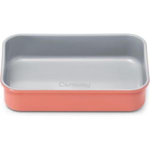 Caraway Non-Stick Ceramic 9”x13” Rectangle Pan – Naturally Slick Ceramic Coating – Non-Toxic, PTFE & PFOA Free – Perfect for Brownies, Lasagnas, and More – Gray(Perracotta)