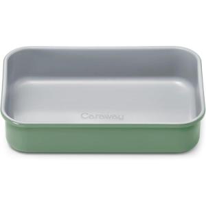Caraway Non-Stick Ceramic 9”x13” Rectangle Pan – Naturally Slick Ceramic Coating – Non-Toxic, PTFE & PFOA Free – Perfect for Brownies, Lasagnas, and More – Gray(Sage)