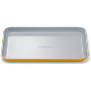 Caraway Non-Stick Ceramic Baking Sheet – Naturally Slick Ceramic Coating – Non-Toxic, PTFE & PFOA Free – Perfect for Baking, Roasting, and More – Large (18″ x 13″) – Gray(Marigold)