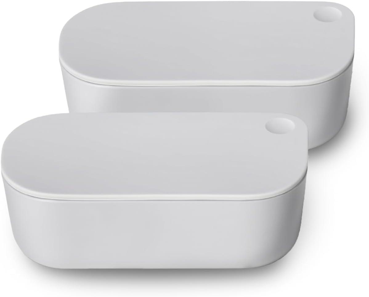 imageCaraway Glass Food Storage 10 Cup Glass Container Ceramic Coated Food Container Non Stick Lunch Box with Lids Dishwasher Oven amp Microwave Safe Square Shape MistGray