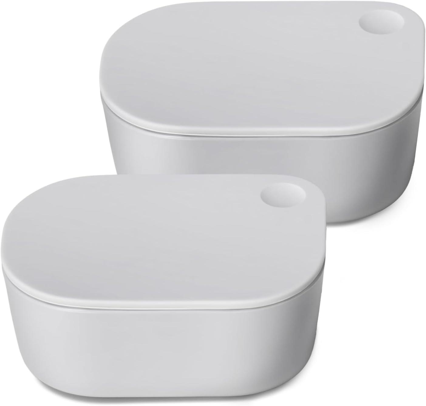 imageCaraway Glass Food Storage 10 Cup Glass Container Ceramic Coated Food Container Non Stick Lunch Box with Lids Dishwasher Oven amp Microwave Safe Square Shape MistGray