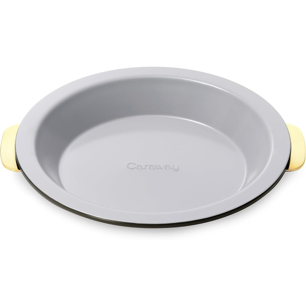 image:imageCaraway Pie Pan 9 NonStick Ceramic Baking Pan with Handles Oven Safe up to 550F NonToxic PTFE amp PFOA Free PerracottaBlack