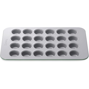 Caraway 24-Cup Mini Muffin Pan – Non-Stick Ceramic Baking Pan – Ergonomic & Easy to Handle – Oven Safe up to 550ºF – Non-Toxic, PTFE & PFOA Free – Perracotta(Sage)