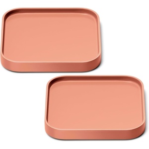 Caraway Spoon Rest Set of 2, Stackable Spoon Holder for Kitchen Counter | Drip Catching, Heat-Resistant Design, Non-Slip Base, Cream(Perracotta)