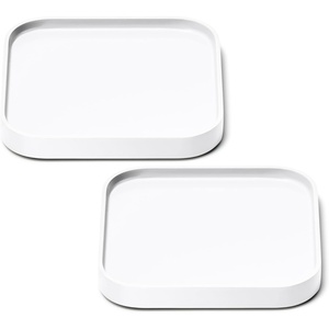 Caraway Spoon Rest Set of 2, Stackable Spoon Holder for Kitchen Counter | Drip Catching, Heat-Resistant Design, Non-Slip Base, Cream(White)